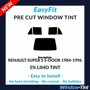 Montaggio Facile Fisso Pre Taglio Tonalità per Renault Super 5 5-door 84-96 - 5% - Foto 1 di 3