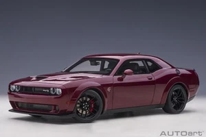 2018 DODGE CHALLENGER HELLCAT SRT WIDEBODY OCTANE RED by 1:18 AUTOart 71739 NEW - Picture 1 of 12