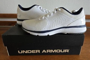 Womens Under Armour Tennis Running Shoes White w/Navy looks black vintage NIB - Picture 1 of 10