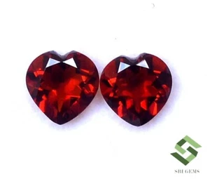 7x7 mm Natural Madeira Citrine Heart Shape Cut Pair 2.05 Cts Loose Gemstones - Picture 1 of 7
