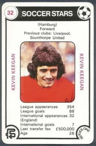 FKS 1977/78 ESTRELLAS DE FÚTBOL - TARJETA DE TRIUNFO #32 - SV HAMBUEG - LIVERPOOL - KEVIN KEEGAN - Imagen 1 de 1