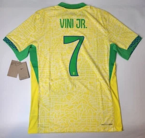 Brazil 2024 Home Authentic Dri-Ft ADV Jersey Yellow Vini Jr #20 Nike M-L NWT - Picture 1 of 15