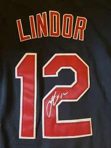 Francisco Lindor Autographed Cleveland Indians Jersey - Picture 1 of 3
