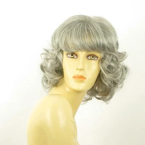 mid length wig for women grey curly ref: 51 VANDA PERUK - Foto 1 di 8