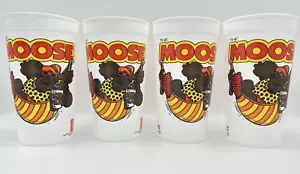 4 Vintage 1987 Hardee's The Moose Collectible 32oz Plastic Cups - Picture 1 of 5