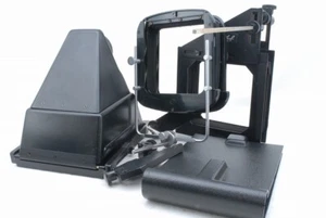 Linhof Right Angle Finder viewer 4x5 Reflex Back Glass , Hood etc Set *LR0214 - Picture 1 of 16