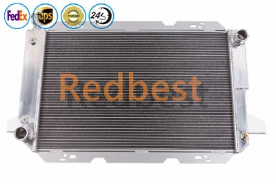 Radiador para Ford F-150 F-250 HD F-350 1985-1997 1991 Bronco V8 3 filas aluminio Foto 1 de 4