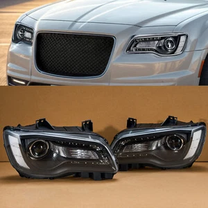 Projector Headlights LED DRL Driver&Passenger For Chrysler 300 2011-2023 w Bulbs - Picture 1 of 38
