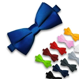 Boys Children Bow Tie Pre-tied Wedding Communion Confirmation Adjustable - Picture 1 of 15