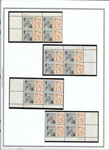 SCOTT C63 15 CENT LADY LIBERTY MATCHED SET PLATE BLOCKS OF 4 MNH FREE SHIPPING - Picture 1 of 1