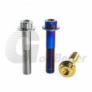 M12 Titanium T50 Torx Head Flange Bolts 25 30 40 45 60 120mm Motorcycle E-Bike - Picture 1 of 26