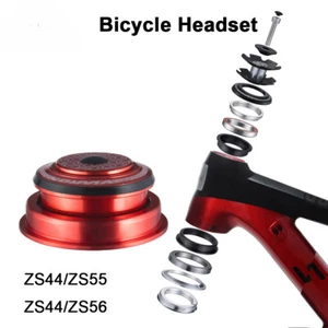 Threadless Bicycle Headset 1 1/8"-1 1/2" Straight Tapered Tube MTB Bike Headset - Picture 1 of 30