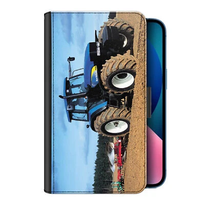 Tractor Phone Case For iPhone 14/13/12/Samsung PU Leather Cover with TPU Insert - Image 1 of 4