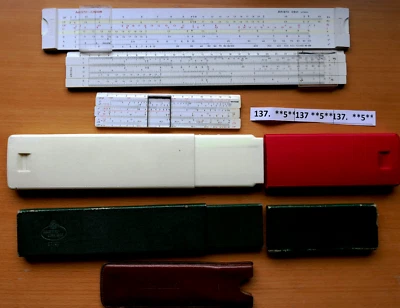 0137 **5****  3 Stück Rechenstäbe :  Faber - Castell  + Aristo + Nestler. - Bild 1 von 4