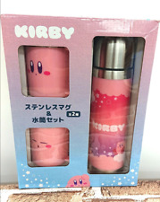 Kirby Stars Stainless Mug Water Bottle 500ml Original Box Set Pink Silver Japan