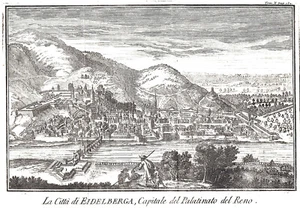 GERMANY HEIDELBERG "La Città di Eidelberga" T. Salmon 1740-60 - Picture 1 of 5