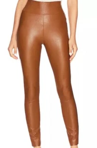 Elegante Legging PAIGE Sheena Imitación Cuero Marrón Talla S Ajustado Cintura Alta Nuevo - Imagen 1 de 3