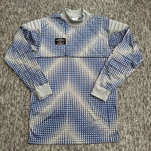 Umbro 1990 Vintage Shirt Herren Large blau geometrisch Fußball Trikot Torwart #1 - Bild 1 von 9