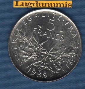 5 Francs Semeuse 1989 SPL de rouleau 83011 exemplaires - Imagen 1 de 1