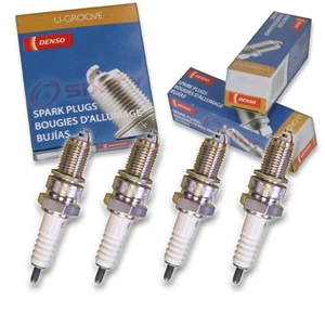 4 pc Denso Standard U-Groove Spark Plug for Honda VFR700F Interceptor 1986 av - Picture 1 of 5