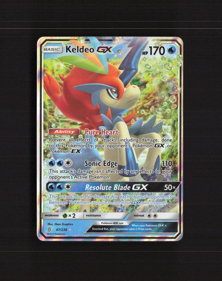 Keldeo GX 47/236 Unified Minds Ultra Rare Holo Pokemon Card LP+ - Image 1 of 4