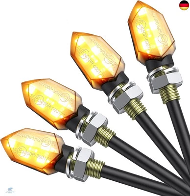 BESUCHE DEN JUSTECH- Justech 12V LED Smoked Microblinker Miniblinker LED Blinker Motorrad