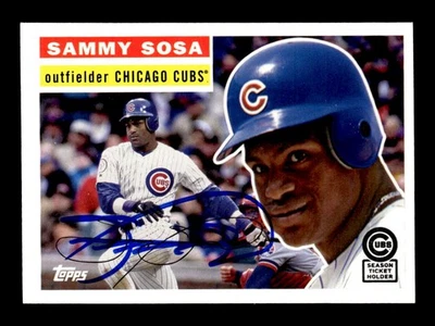 2013 Topps Archives Cubs Season Ticket Holder Sammy Sosa BAS Hand Signed Auto - Image 1 of 2