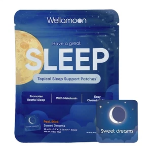 28 Teile Wellamoon Sleep Support Patches entspannen sich und lindern Stress Schl - Picture 1 of 5