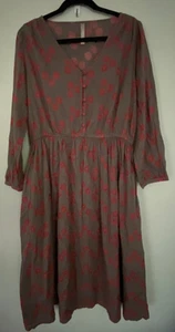 Mata Traders 100% Cotton Pink Floral Lightweight Dress L Boho 70's Cottage Core - Picture 1 of 12