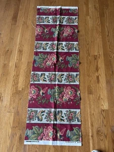 Waverly Rochelle FRENCH COUNTRY Fabric Remnant; Brilliant Floral w/ Hens - Picture 1 of 7