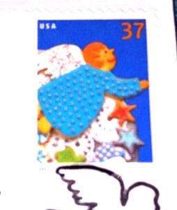 Christmas Holiday 2005 - Angel Cookie - 22kt Gold Replica Stamps - SEE BELOW - Picture 1 of 4