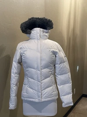 Chaqueta de plumón Columbia Omni Shield para mujer XS 80 % plumón 20 % plumas relleno marfil Foto 1 de 4