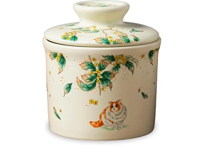 Plato de mantequilla de cerámica con línea de agua para encimera Pottery Butter Keeper Crock Foto 1 de 4