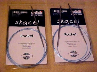 2 agujas de tejer circulares Addi Skacel Rocket 40" EE. UU. 6 Foto 1 de 3