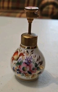 Irice Porzellan Gold GIlt handbemalt Blume Zerstäuber Parfüm Flakon - Bild 1 von 4