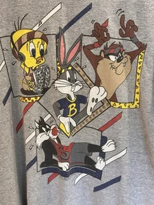 Camisa de colección 1995 Warner Bros Looney Tunes Collegware Cast XL Bugs Taz Piolín - Imagen 1 de 8