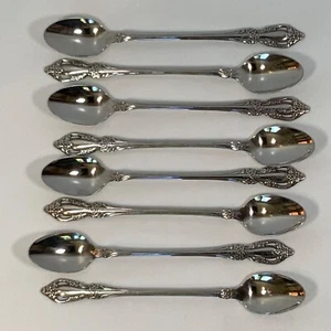 Flatware Stainless Raphael Oneida 8 Spoons Ice Tea Soda Polished Shiny 7 1/2" - Picture 1 of 8