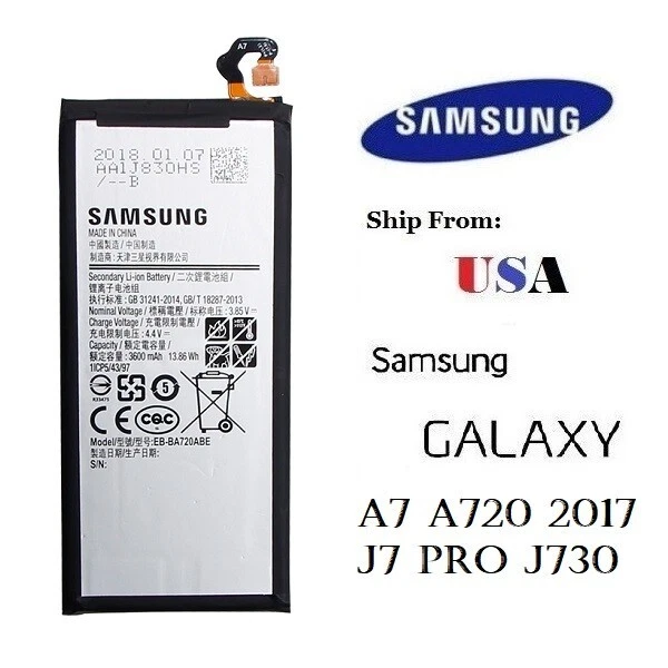 Repuesto de batería OEM para Samsung Galaxy J7 PRO J730/A7 A720 2017 EB-BA720ABE Foto 1 de 4