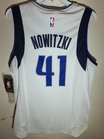 FANATICS FAST BREAK NBA DALLAS MAVERICKS DIRK NOWITZKI WHT JERSEY sz SMALL Cover