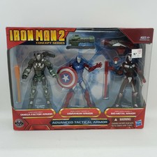 IRON MAN 2 CONCEPT SERIES HASBRO 2010 ADVANCED TACTICAL ARMOR SET OF 3 FIGURES