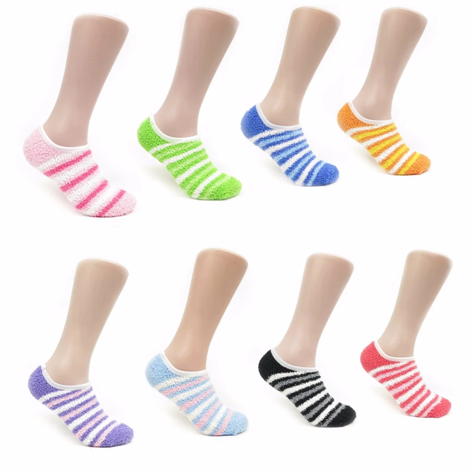 240 Пар оптовый лот женщин цветной мягкий пушистый лодыжки тапочки носки с захватом - Изображение 1 из 1