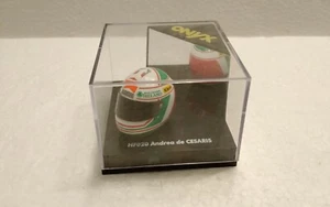 ONYX COLLECTABLE MINIATURE F1 DRIVERS HELMET HF 020 Andrea De Cesaris - Picture 1 of 3
