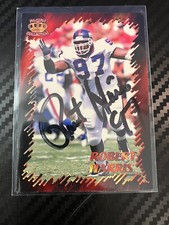 ROBERT HARRIS Signed Card AUTOGRAPHED VIKINGS GIANTS IN TOPLOADER