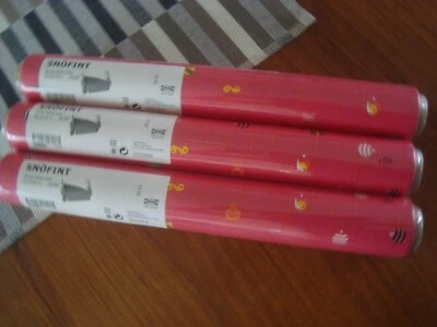 3 Rolls - SNOFINT Table Runner / Placemat 16x189" Paper Cut to size Holidays RED - Image 1 of 4