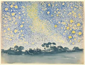 Landscape with Stars : Henri-Edmund Cross : 1910 : Archival Quality Art Print - Picture 1 of 2