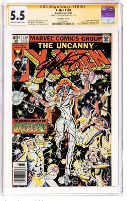 X-Men (Marvel 1980) # 130 NEWSSTAND 1st Dazzler! CGC 5.5 Signed Chris Claremont - Image 1 of 4