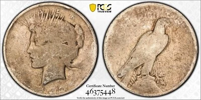 1922 Peace Dollar PCGS AG03 Silver Lowball Coin $1 Gold Shield Secure - Image 1 of 4