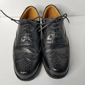 FREEMAN Free Flex Uomo Oxford Wingtip Nero 10.5 Med Georgetown Lacci Brogue - Foto 1 di 10
