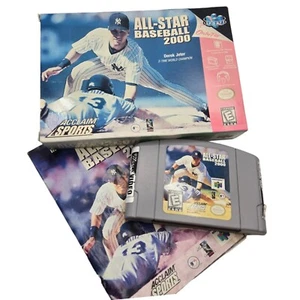 All Star Baseball 2000 Nintendo 64 Game Vintage N64 Cartridge Instructions Box E - Picture 1 of 12