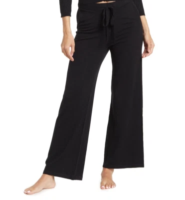 Pantalones de salón Honeydew Intimates para mujer StStay Inside tejidos acanalados negros talla XSmall Foto 1 de 4